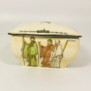 Extremely Rare 1930 Royal Doulton nativity  Scene Trinket Lidded Box